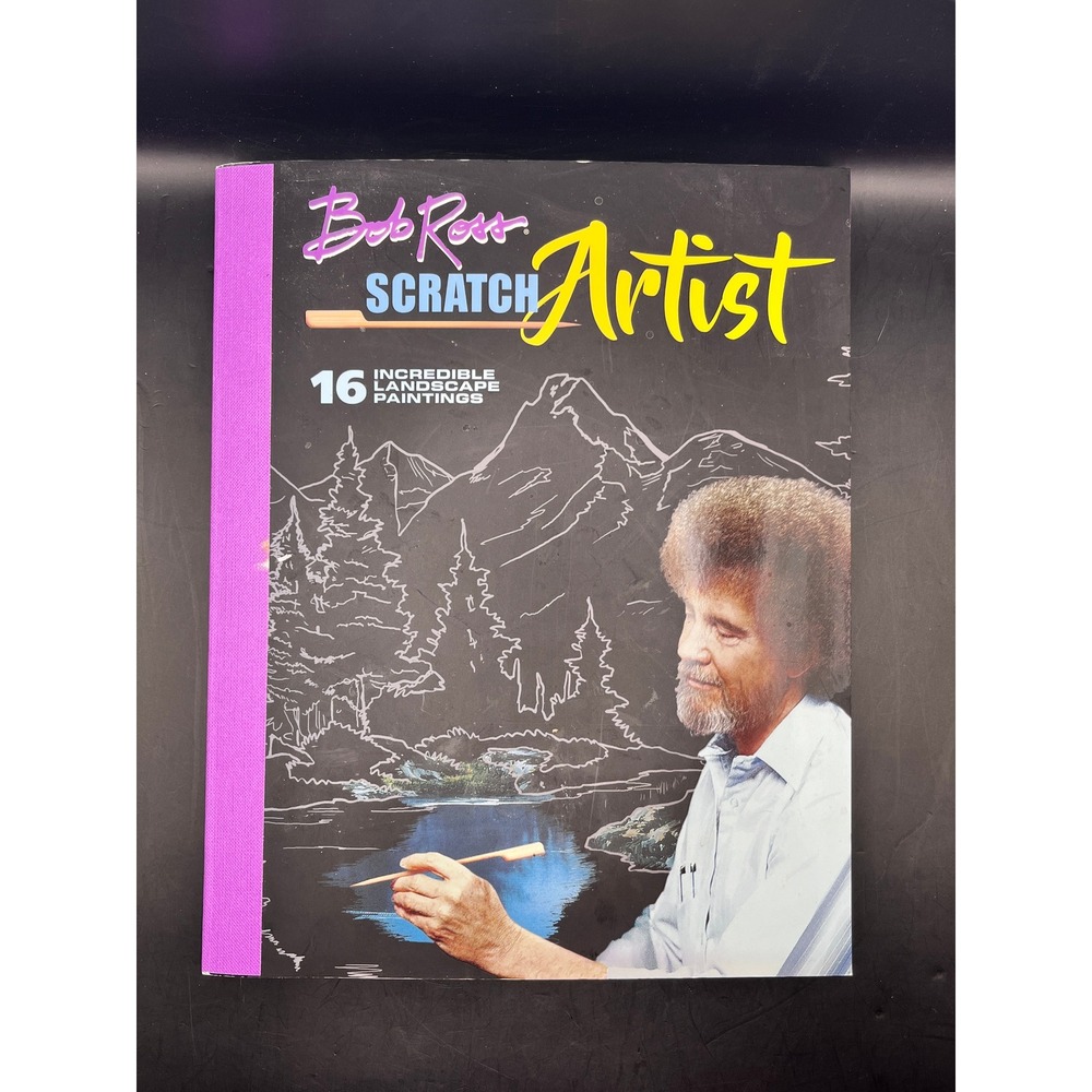 Bob Ross‎ Scratch Artist Book 16 Happy Little Paintings Scratch Art 2022 As Is
